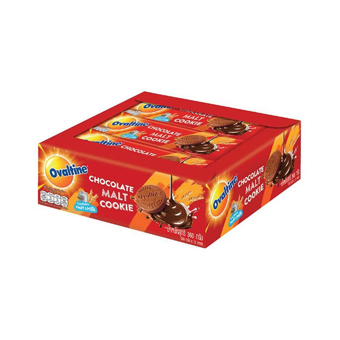 OVALTINE Chocolate Malt Sandwich Cookies with Chocolate Malt Cream 30 g. Pack 12