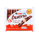 KINDER Bueno Chocolate with Milk and Hazelnut 129 g. Pack 3