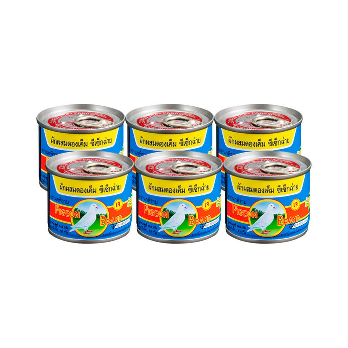 PIGEON BRAND Canned Fermented Mixed Vegetables with Pull Tab 140 g. x 6 units