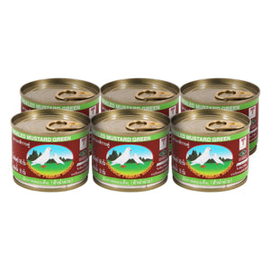 DOUBLE PIGEON Canned Pickled Mustard Green with Pull Tab 140 g. Pack 6
