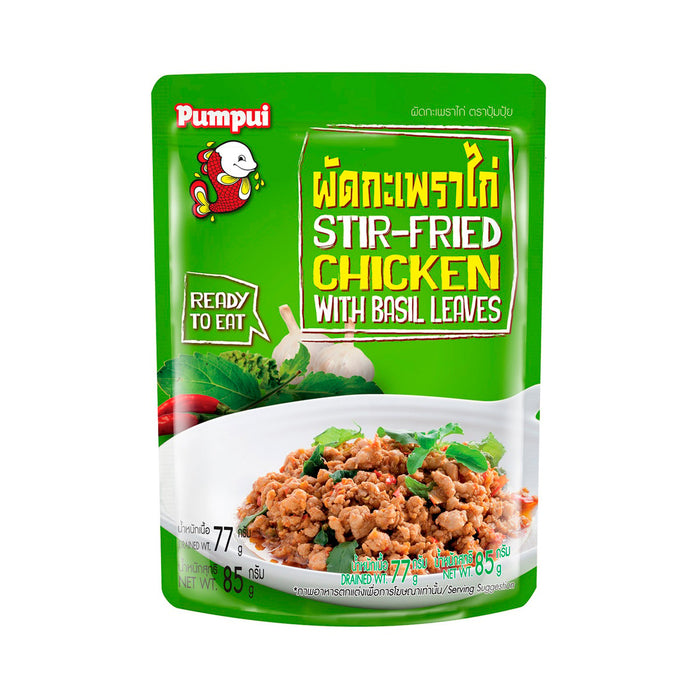 PUM PUI Stir-fried Chicken with Basil Leaves 85 g.