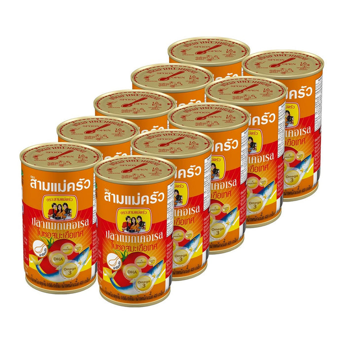 THREE LADY COOKS Canned Sardines in Tomato Sauce 155 g. Pack 10