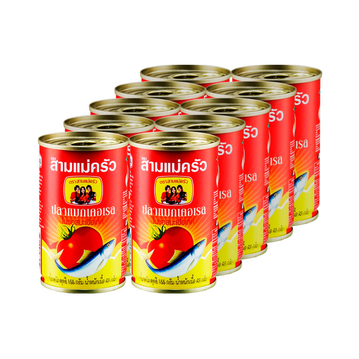 Three Lady Cooks Yellow Mackerel In Tomato Sauce 155 g Pack 10