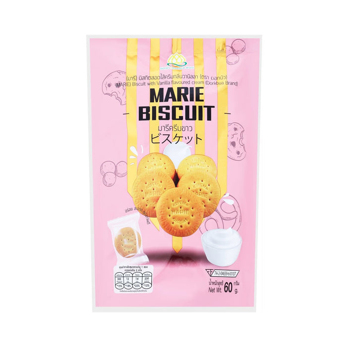 DORKBUA BRAND Marie Biscuit with Vanilla Flavored Cream 60g.