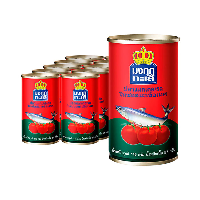 Mongkut Talay Mackerels in Tomato Sauce 145 g. Pack 10