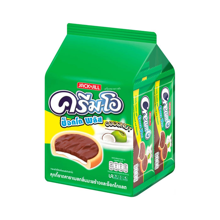 CREAM-O Choco Plus Crunchy Cookies with Coconut + Chocolate 13 g. Pack 12