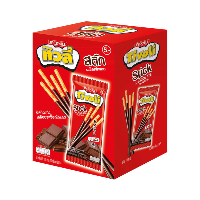 TIVOLI Biscuit Stick Coated with Chocolate 20g. Pack12