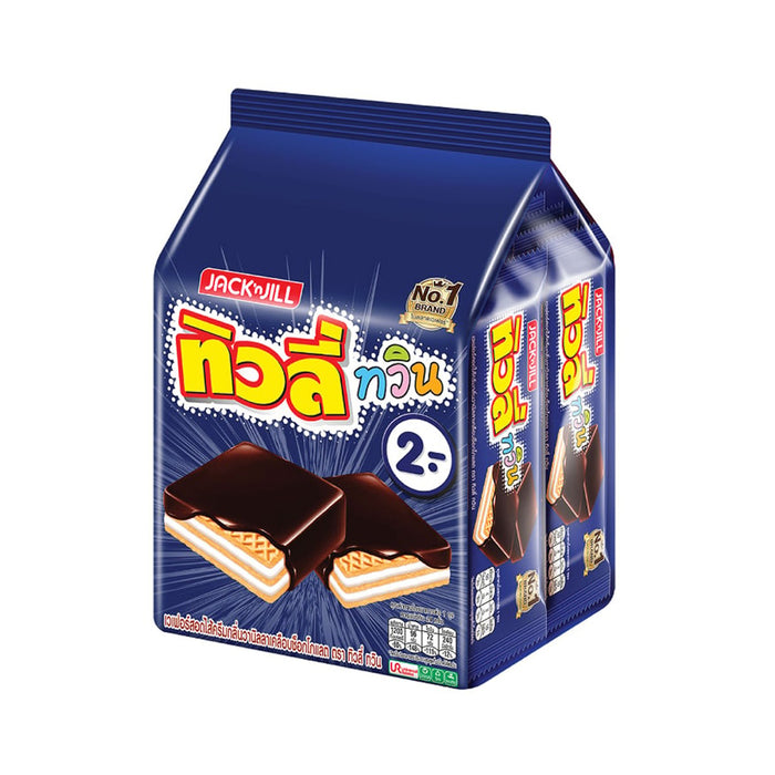 TIVOLI Twin Chocolated Coated Wafers Filled with Vanilla Flavored Cream 10 g. Pack 24