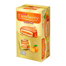 DEWBERRY Fruit Pie Pie Cake with Orange Jam Filling and Orange Cream Coating 18.5 g. Pack 12
