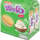 FUN-O Coconut Ice-Cream Flavored Sandwich Cookies 40.5 g. Pack 12
