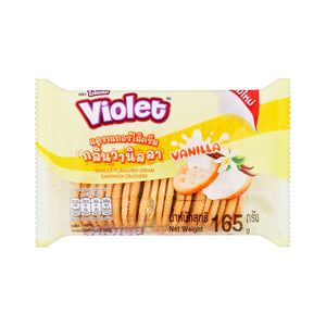 VIOLET Vanilla Flavored Cream Filled Sandwich Cookies 165 g.
