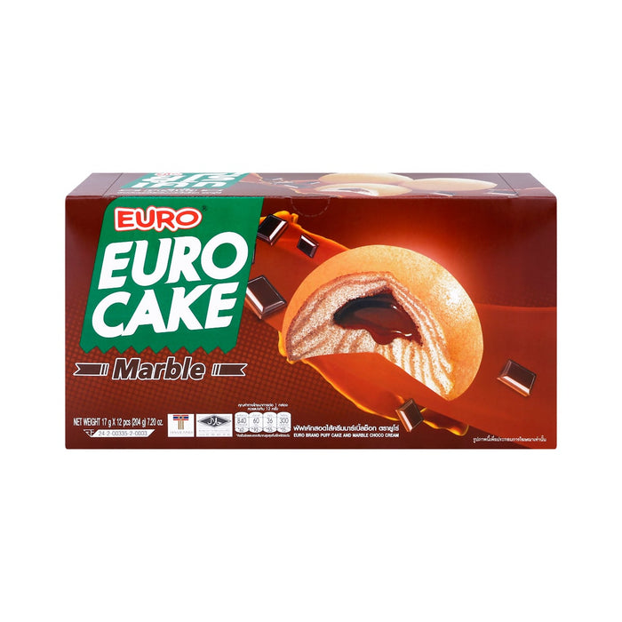Euro Marble Chocolate Cream Puff Cake