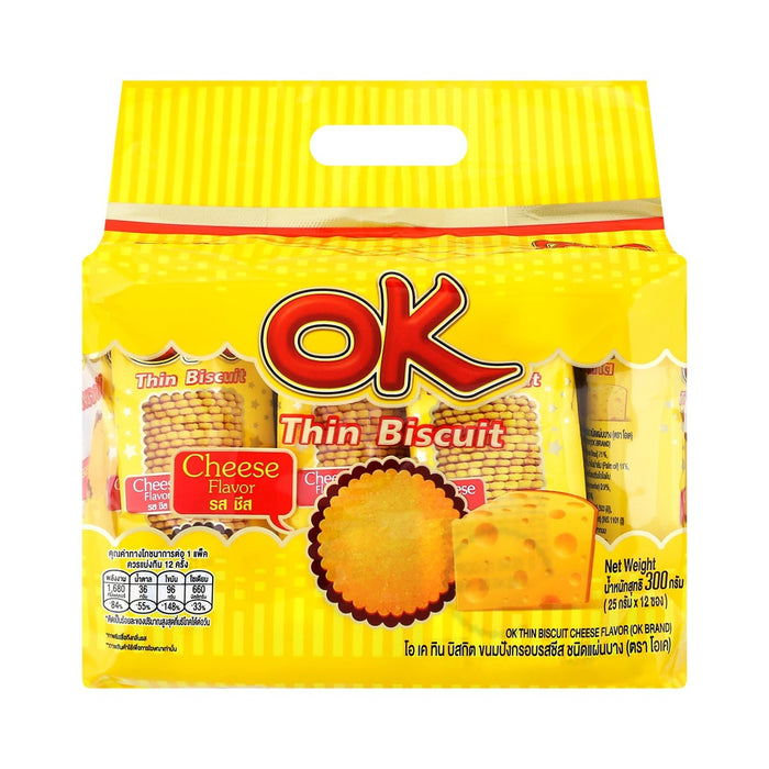 OK Thin Biscuit Cheese 25 g. x 12 Units