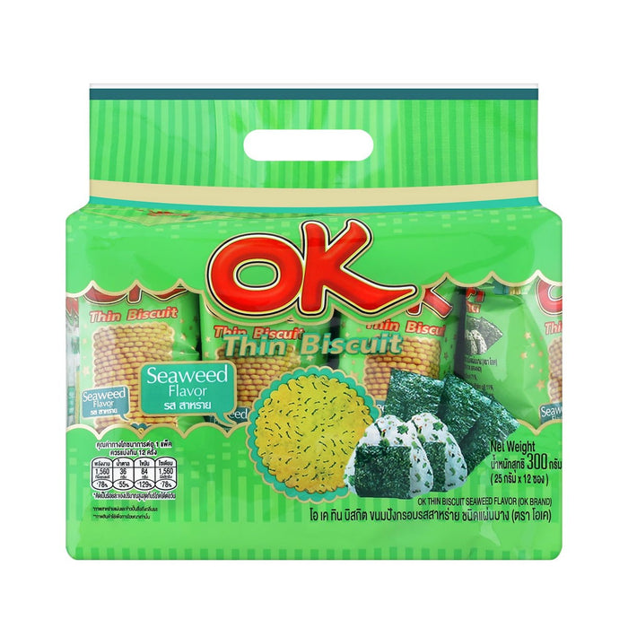 OK Thin Biscuit Seaweed 25 g. x 12 ea