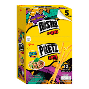 GLICO Pretz Biscuit Stick Larb Flavor 11 g. Pack 12