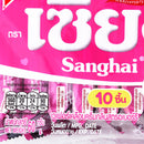 SANGHAI Wafer with Strawberry Cream Coat 6 g. Pack 10