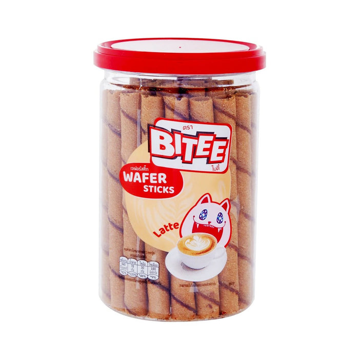BITEE Wafer Stick Filled with Latte Flavored Cream 180 g.