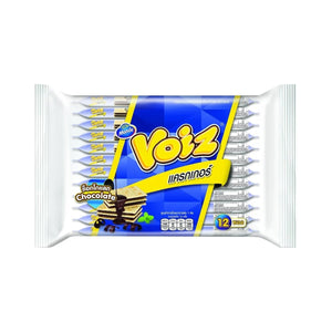 VOIZ Crackers Stuffed Cream Chocolate Flavor 24 g. Pack 12