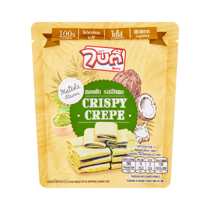 BITEE Crispy Crepe Matcha Flavor 50 g.