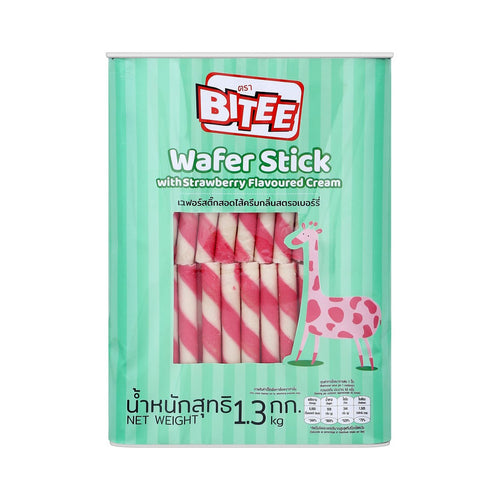 BITEE Wafer Stick filled with Strawberry Flavored Cream 1.3 kg.