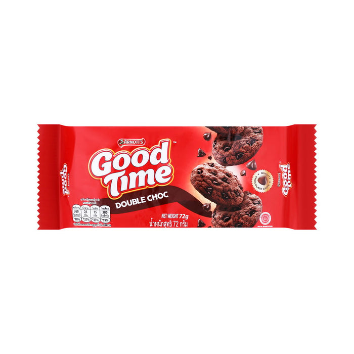 GOODTIME Double Choc Chocolate Cookies with Chocolate Chips 72 g.