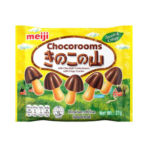 MEIJI Chocorooms Milk Chocolate Confectionery with Crispy Cracker 21 g.