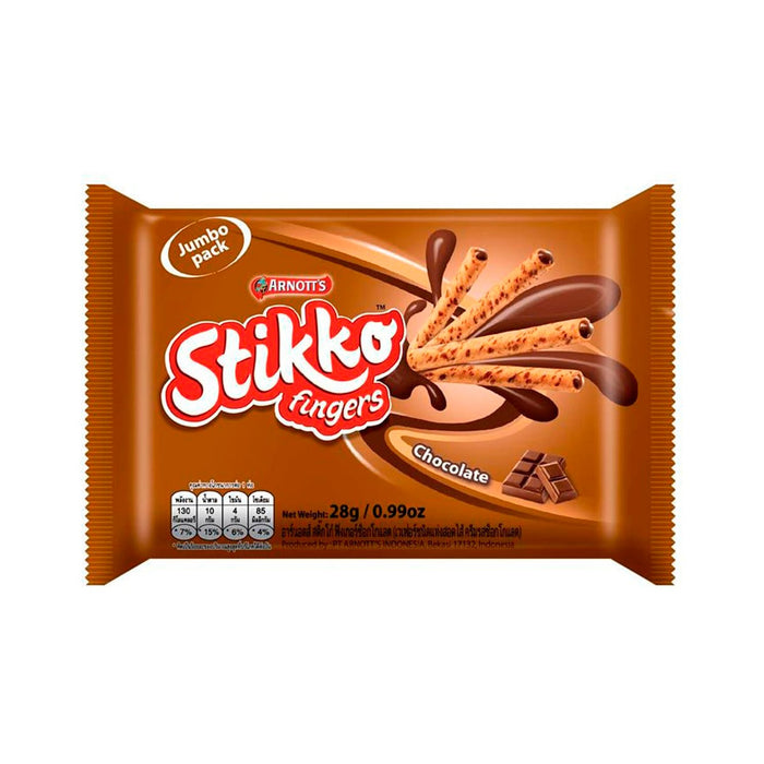 STICKO Fingers Wafer Stick with Chocolate Flavored Cream 28 g.