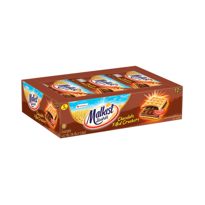 MALKIST Chocolate-filled Crackers 36 g. Pack 12