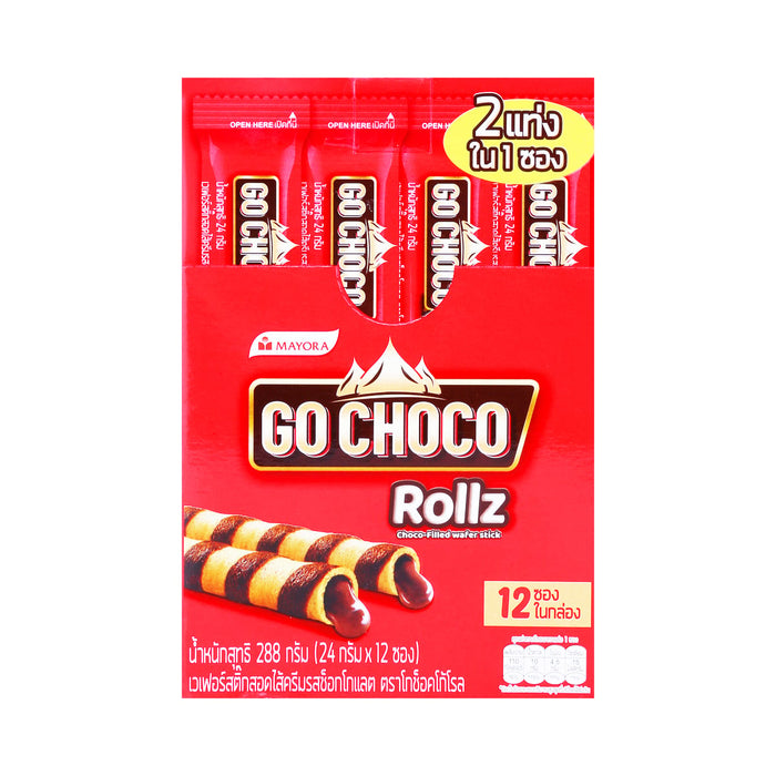 GO CHOCO Wafer Rollz Twin 24 g. x 12 pcs.