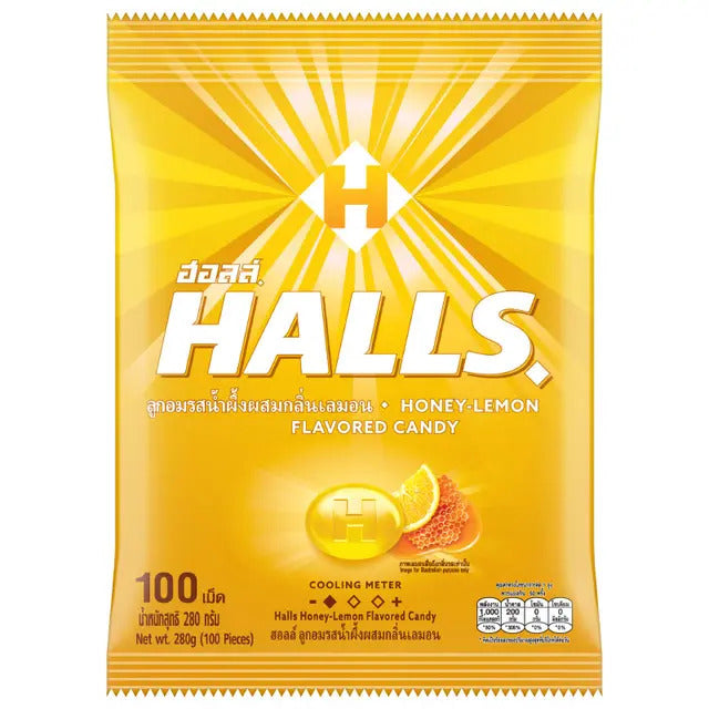 Halls Honey Lemon Flavored Canby 280g.
