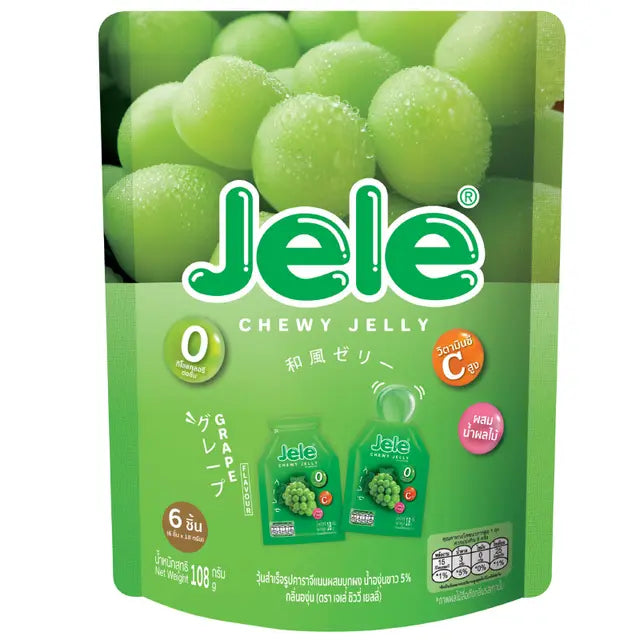 Jele Chewy Jelly White Grape Juice Grape Flavour 108g.
