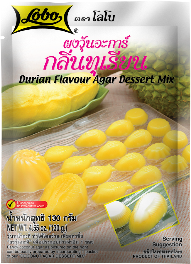 LOBO Durian Flavour Agar Dessert Mix 130 g.