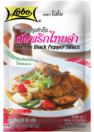 LOBO Stir-Fry Black Pepper Sauce 50 g.