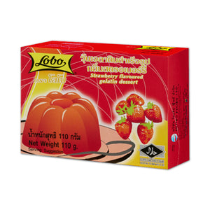 LOBO Strawberry Flavoured Gelatin Dessert 110 g.