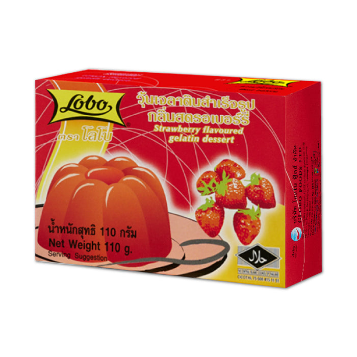 LOBO Strawberry Flavoured Gelatin Dessert 110 g.