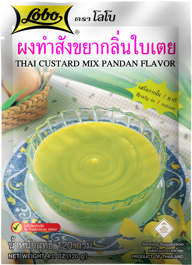LOBO Thai Custard Mix Pandan Flavour 120 g.