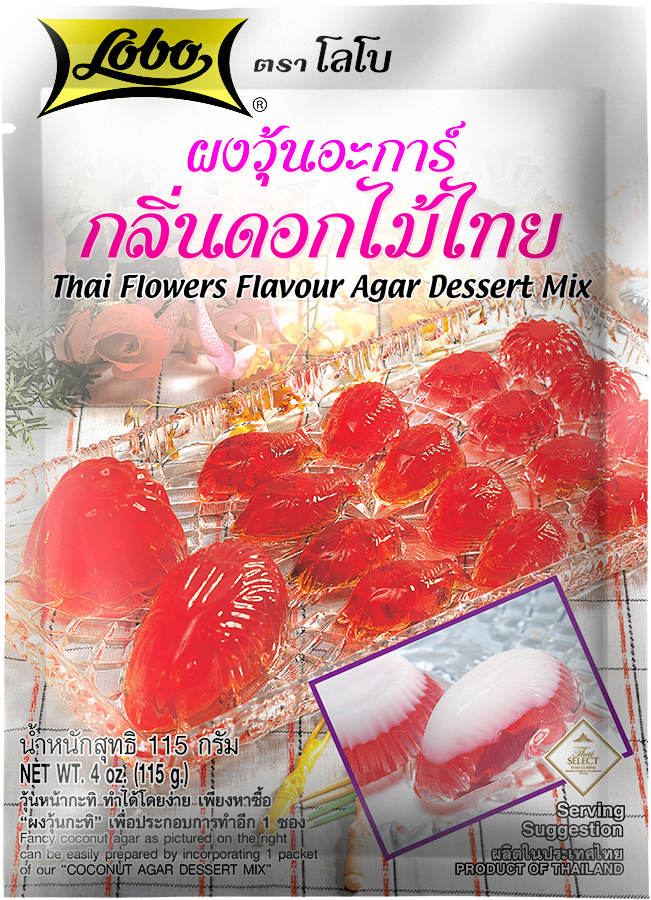 LOBO Thai Flowers Flavour Agar Dessert Mix 115 g.