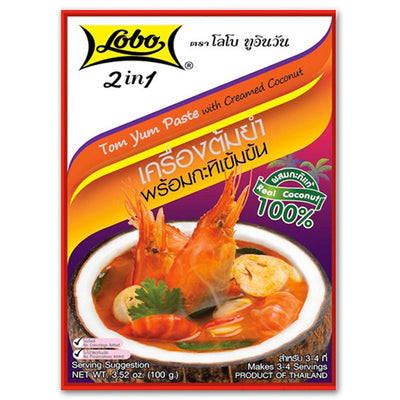 LOBO Tom Yum Paste with Creamed Coconut 100 g.