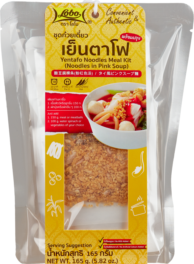 LOBO Yentafo Noodles Meal Kit (Noodles in Pink Soup) 165 g.