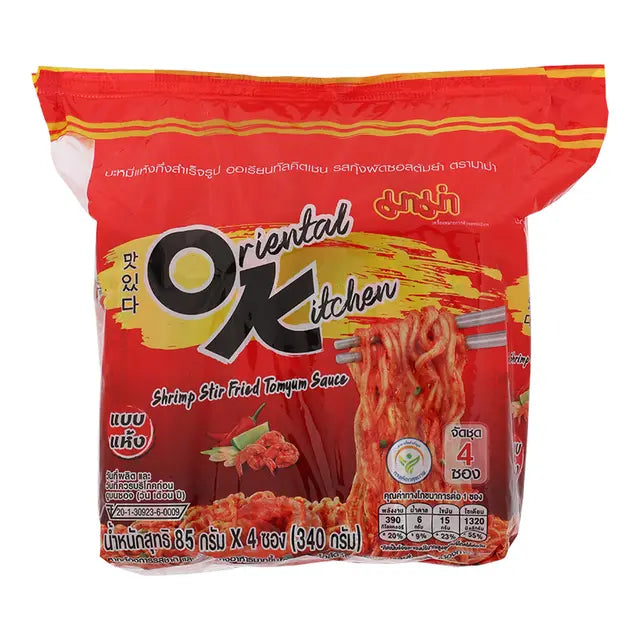Mama Oriental Kitchen Stir-Fried Shrimp Tom Yum Noodles 85g x4