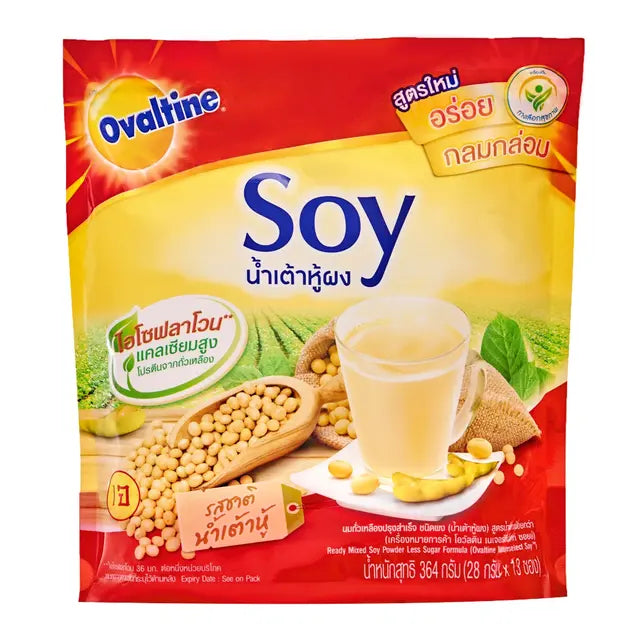 Ovaltine Soy Drink 28g x 13 Sachets – High Protein Plant-Based Malt
