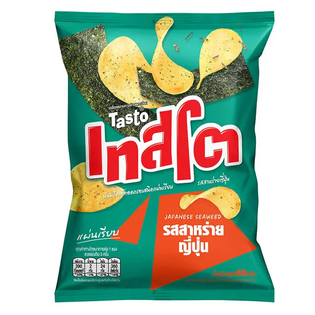 Tasto Japanese Seaweed Flat Potato Chips 69g